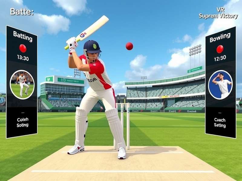 VR Cricket Supreme Victory Bowling Interface